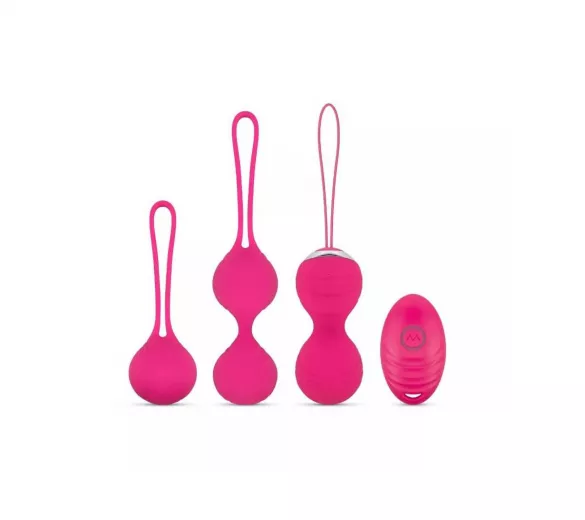 Easytoys LoveBalls - vibrációs gésagolyó szett, pink