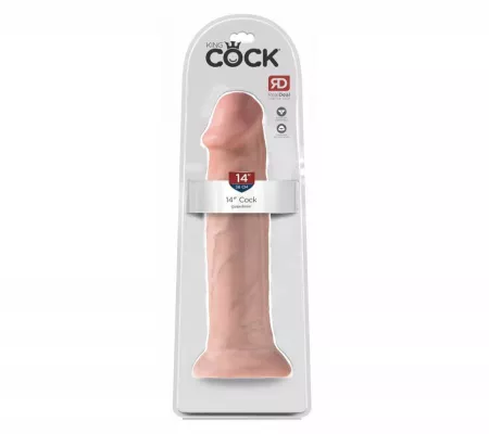 King Cock 14 - nagy dildó, 36cm, natúr