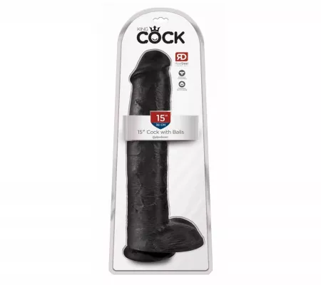 King Cock 15 - gigantikus dildó, 38cm, fekete