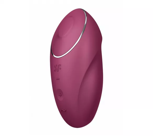 Satisfyer Tap & Climax 1 - 2in1 vibrátor és csiklóizgató, piros